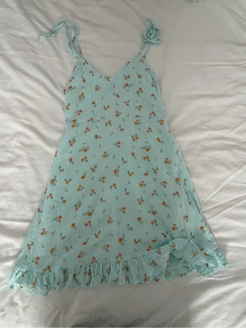 Billabong Mint Floral Tie-Strap Sundress